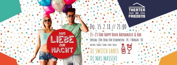 Party Flyer: Aus Liebe zur Nacht am 15.02.2018 in Rostock