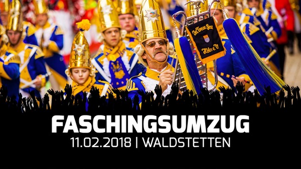 Party Flyer: Faschingsumzug Waldstetten 2018 am 11.02.2018 in Waldstetten