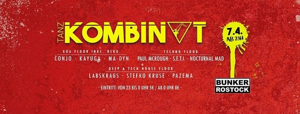 Party Flyer: Tanzkombinat Vol. 3 am 07.04.2018 in Rostock