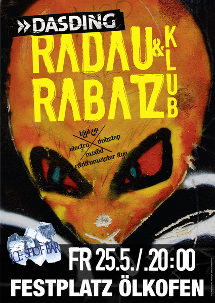 Party Flyer: Kultpartynacht mit dem DASDING Radau & Rabatz Klub am 25.05.2018 in Hohentengen
