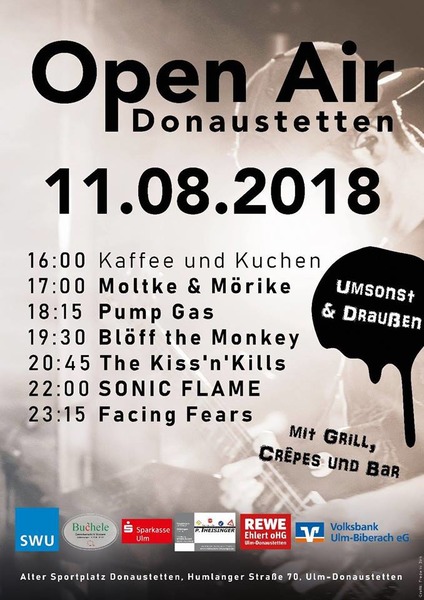 Party Flyer: Open Air Donaustetten am 11.08.2018 in Ulm
