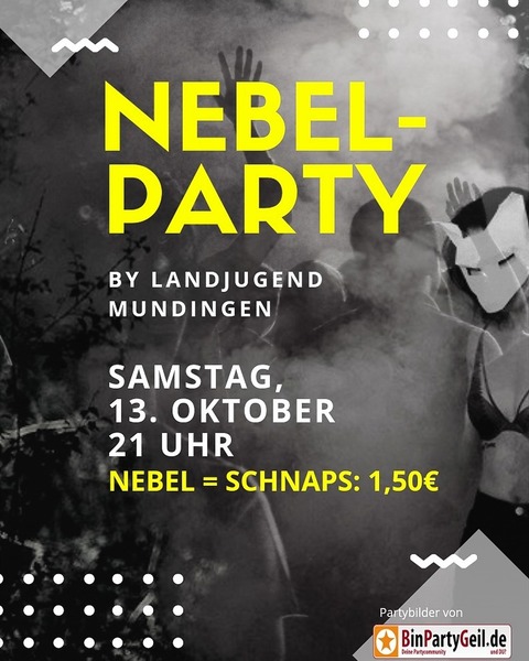 Party Flyer: Nebel-Party  am 13.10.2018 in Ehingen a.d. Donau