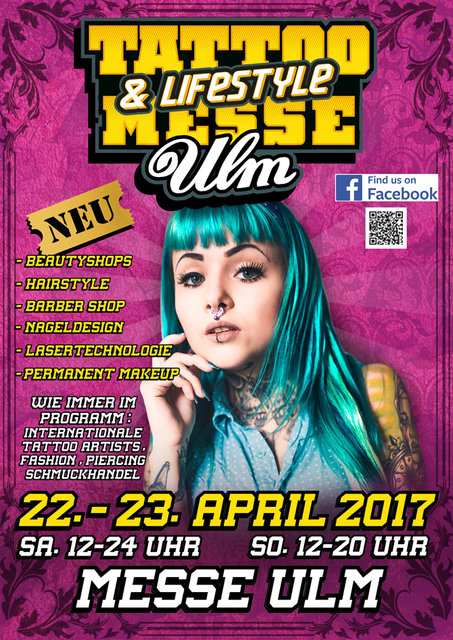 Party Flyer: TATTOO Messe Ulm am 07.10.2018 in Ulm