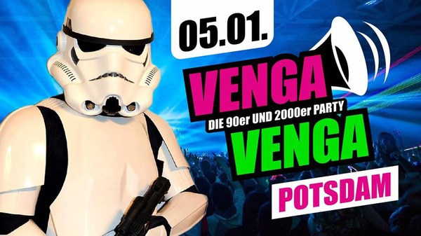Party Flyer: VENGA VENGA Potsdam... Die mega 90er&2000er Party am 05.01.2019 in Potsdam