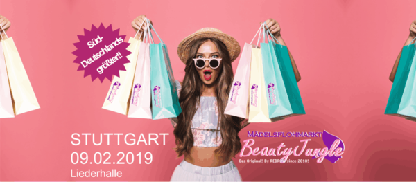 Party Flyer: Mdchenflohmarkt Stuttgart by Beauty Jungle in der Liederhalle Stuttgart! Sddeutschlnds grter! am 09.02.2019 in Stuttgart