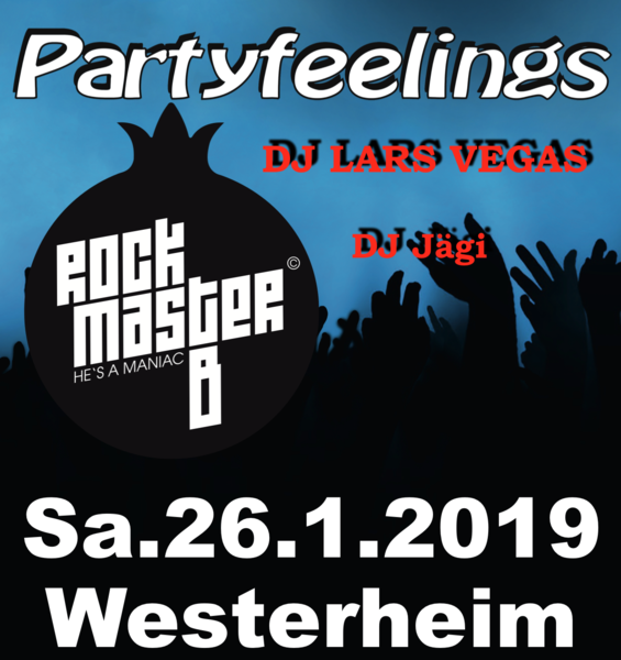 Party Flyer: Partyfeelings in Westerheim am 26.01.2019 in Westerheim