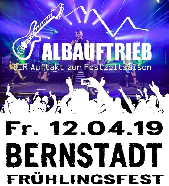 Party Flyer: ROCKSPITZ - Bernstadter Frhlingsfest ( UL ) am 12.04.2019 in Bernstadt