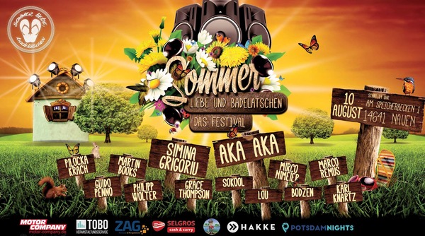 Party Flyer: Sommer, Liebe & Badelatschen Festival am 10.08.2019 in Nauen