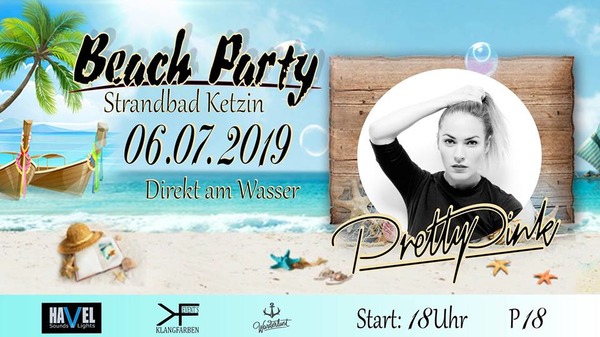 Party Flyer: Beach Party Strndbad am 06.07.2019 in Ketzin