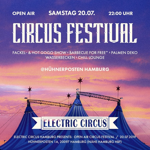 Party Flyer: Electric Circus  - Open Air Festival  am 20.07.2019 in Hamburg