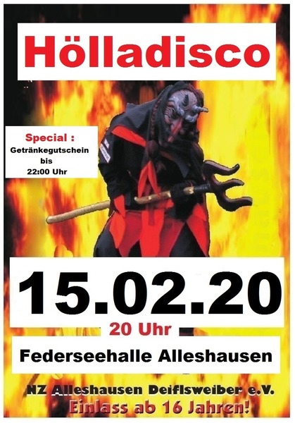 Party Flyer: HLLADISCO am 15.02.2020 in Alleshausen