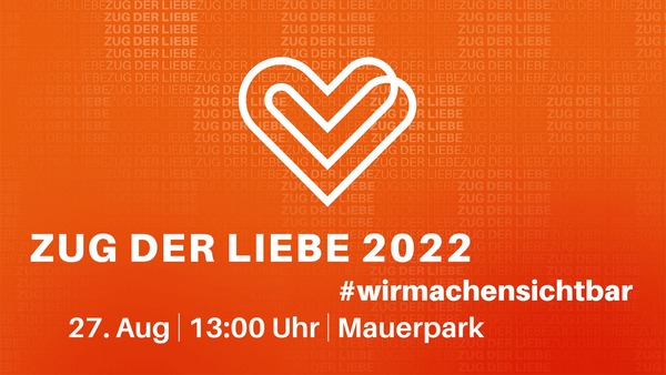 Party Flyer: Zug der Liebe Demonstration 2022 am 27.08.2022 in Berlin