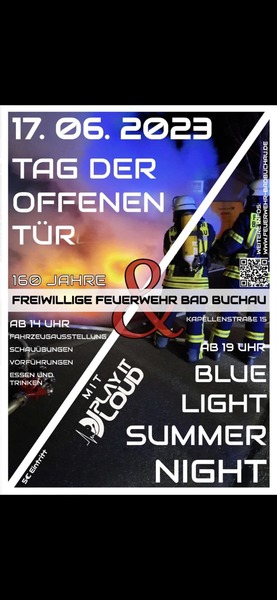 Party Flyer: Blue Light Summer Night  am 17.06.2023 in Bad Buchau