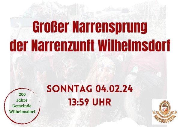 Party Flyer: Freundschaftstreffen in Wilhelmsdorf  am 04.02.2024 in Wilhelmsdorf