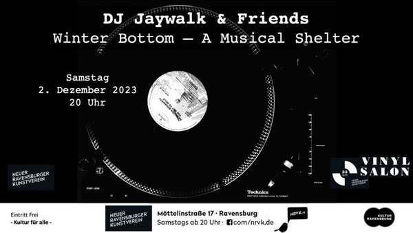 Party Flyer: 33 rpm Der Vinylsalon: DJ Jaywalk & Friends am 02.12.2023 in Ravensburg