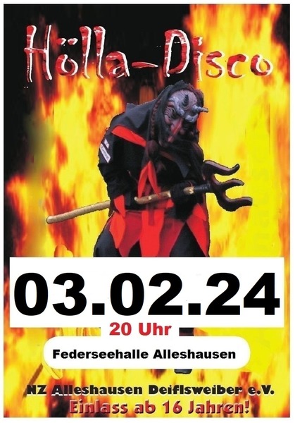 Party Flyer: HLLADISCO am 03.02.2024 in Alleshausen