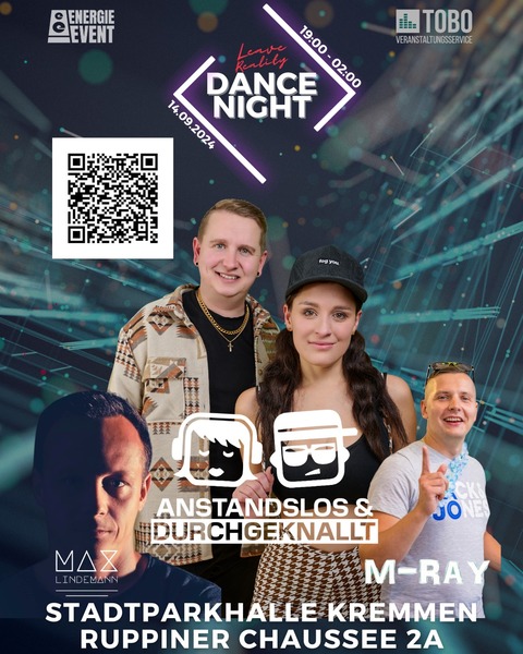 Party Flyer: Dance Night am 14.09.2024 in Kremmen