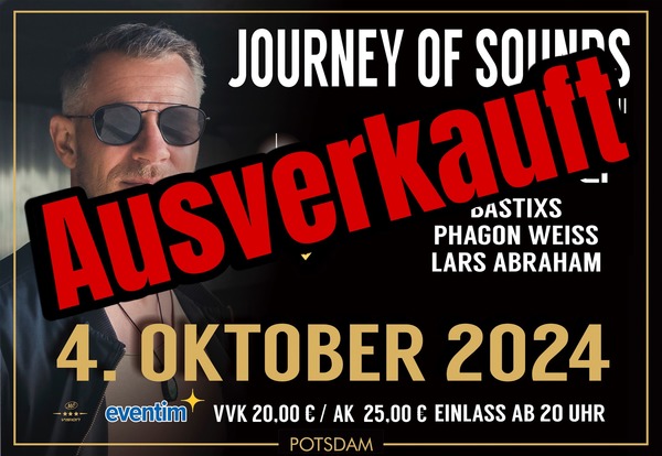 Party Flyer: Journey Of Sounds with Thomas Lizzara am 04.10.2024 in Potsdam