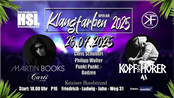 Party Flyer: Klangfarben OPEN AIR am 26.07.2025 in Ketzin