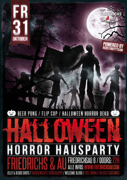 Party Flyer: HALLOWEEN HORROR HAUSPARTY - Ulms gruseligste Studentenparty zu Halloween! am 31.10.2025 in Ulm