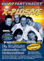 Radio 7 Partynacht mit X-Plosive und kostenlosem Bus-Shuttel am Freitag, 04.06.2004