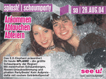 Die MegaSchaumparty am Samstag, 28.08.2004