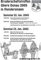 Bruderschaftstreffen Obere Donau Teil 2 am Samstag, 22.01.2005