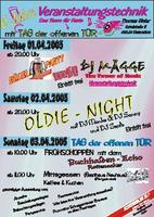 BÜGELPARTY mit DJ MÄGGE am Freitag, 01.04.2005