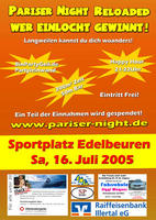Pariser Night RELOADED am Samstag, 16.07.2005