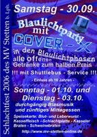Blaulicht-Party mit Cover-X am Samstag, 30.09.2006