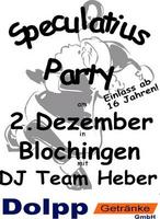 SPECULATIUS-PARTY am Samstag, 02.12.2006