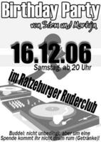 Mega Birthday Party im RRC am Samstag, 16.12.2006
