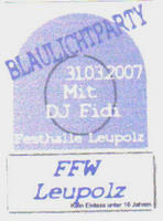 Blaulichtparty am Samstag, 31.03.2007