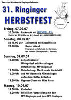 31. Ringinger Herbstfest am Freitag, 07.09.2007