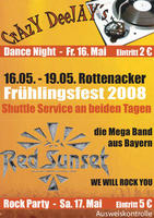 Rocknacht mit Red Sunset am Samstag, 17.05.2008