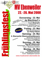 Frhlingsfest des MV Ebenweiler mit den DJs von Partyfssle am Freitag, 23.05.2008