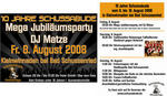 10 Jahre Schussabude Kleiweniga mit DJ Matze am Freitag, 08.08.2008