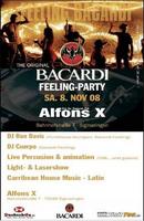 BACARDI FEELING Megaparty auf 2 Floors am Samstag, 08.11.2008