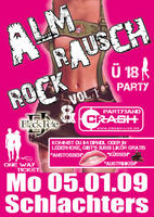 Sigmarszell/Schlachters: AlmRauschRock mit DJ Black-Pete und der TopBand CRASH am Montag, 05.01.2009