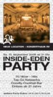 Inside-Eden Party am Samstag, 18.04.2009