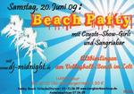 Beach Party am Samstag, 20.06.2009