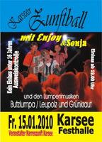 Karseer Zunftball mit ENJOY & Sonja am Freitag, 15.01.2010