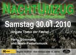 Nachtumzug Allmendingen - Halle + Zelt am Samstag, 30.01.2010