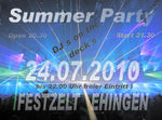 Summer Party am Samstag, 24.07.2010