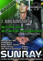 1. Jubilumsparty mit Star Dj Steve Murano am Samstag, 04.09.2010