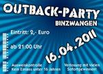 Outback-Party Binzwangen am Samstag, 16.04.2011