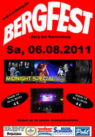 BERGFEST-PARTYNACHT mit Midnight Special 4 bis 21.30 Uhr!! am Samstag, 06.08.2011