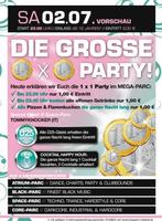 Die groe 1 x 1 Party! @ MEGA-PARC Lbeck am Samstag, 02.07.2011