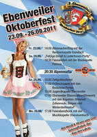 2. Ebenweiler Oktoberfest 23.09. bis 26.09.2011 am Samstag, 24.09.2011