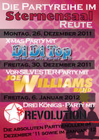 STERNENSAAL REUTE - Die Partyreihe - vol.3 die DREI-KNIGS-PARTY am Freitag, 06.01.2012